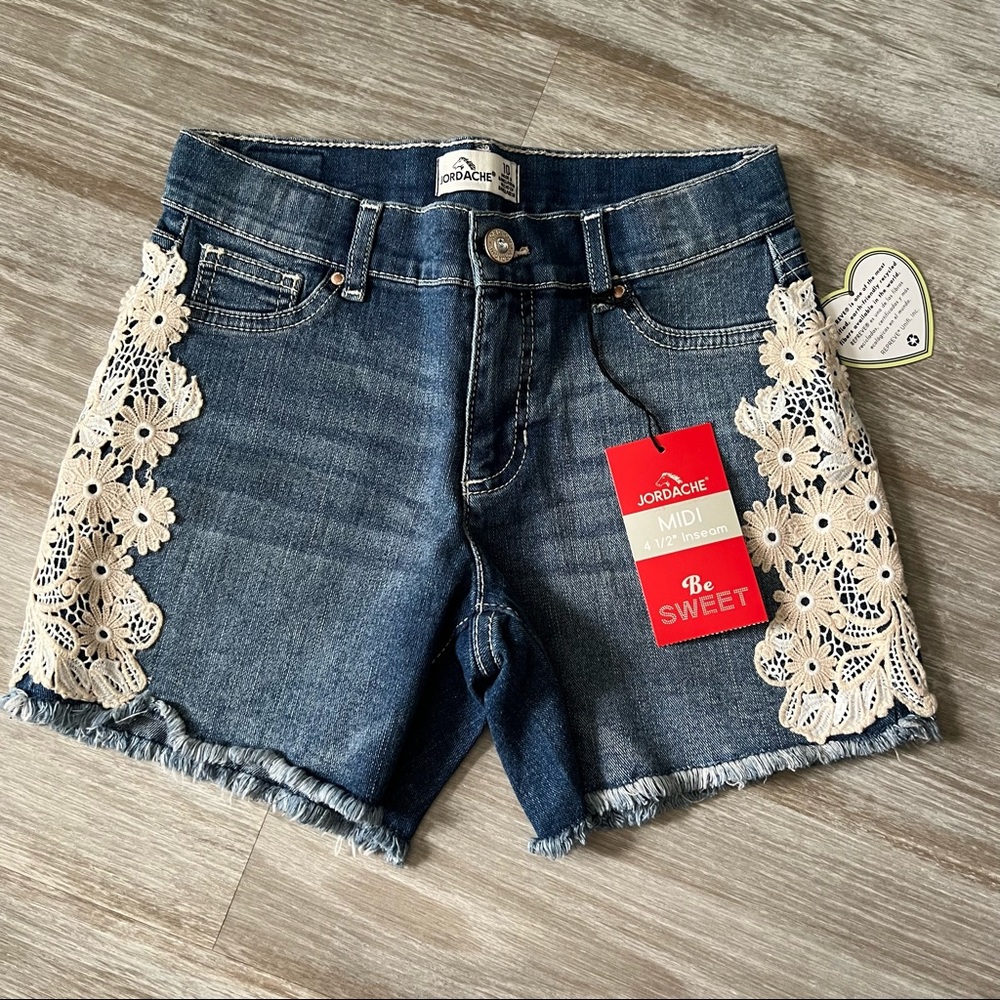 Kids Jordache Denim Cutoff Shorts Size 10 NWT